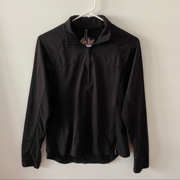 OTTAWA SENATORS BLACK QUARTER ZIP SWEATSHIRT - Picture 2 of 7